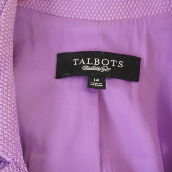 Talbots Lavender Blazer Size 14 - Picture 3 of 10